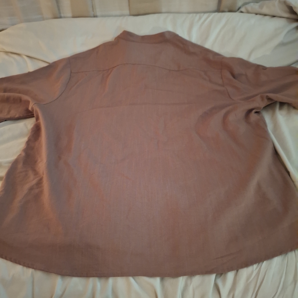 Coofandy Men's Brown Casual Short Sleeve Shirt - Picture 8 of 9